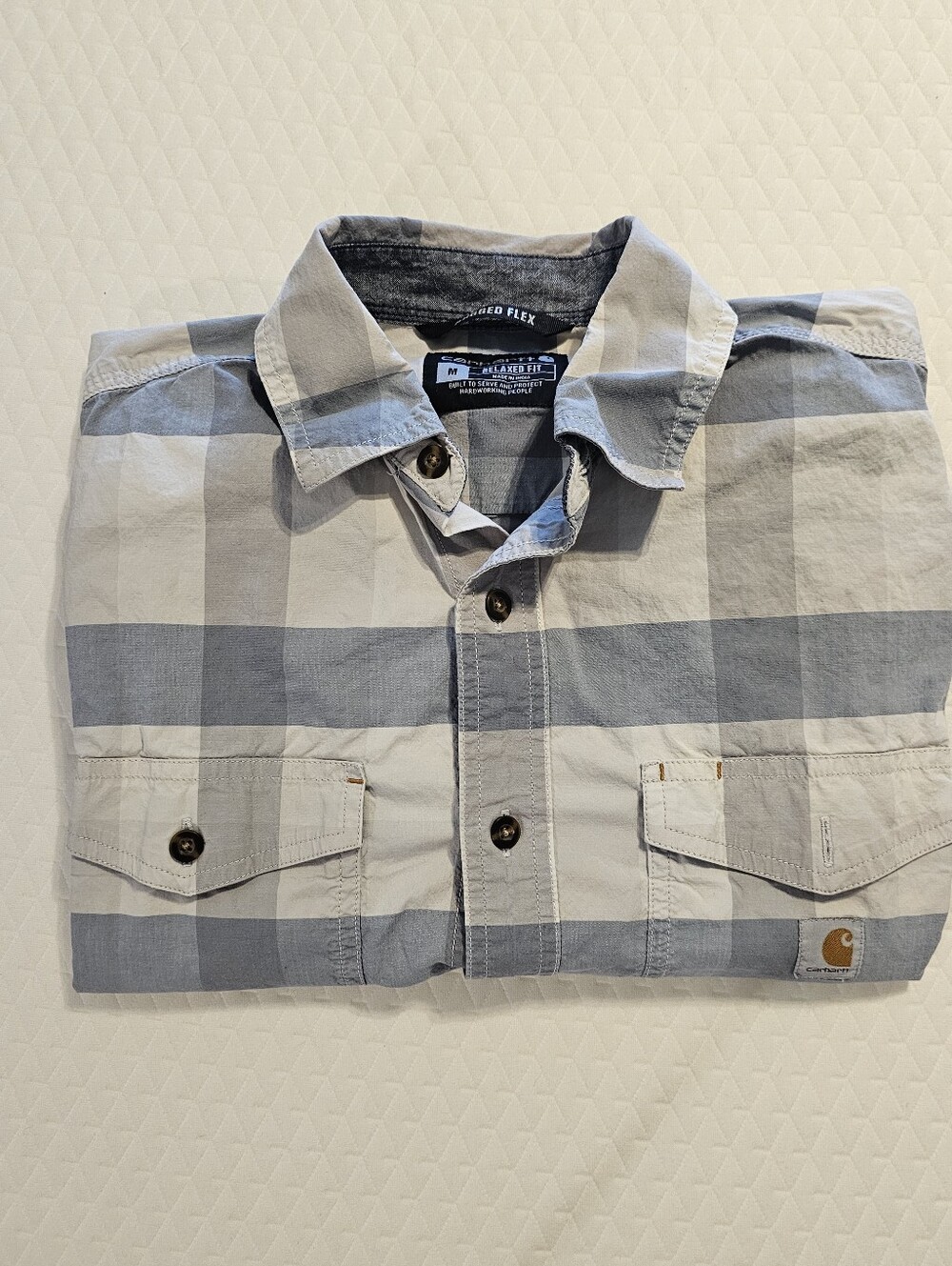 Carhartt Men's Rugged Flex Short Sleeve Plaid Work Shirt